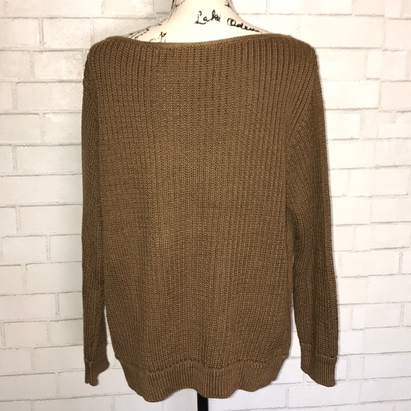 Vintage Donna Karan cowl neck chunky knit sweater